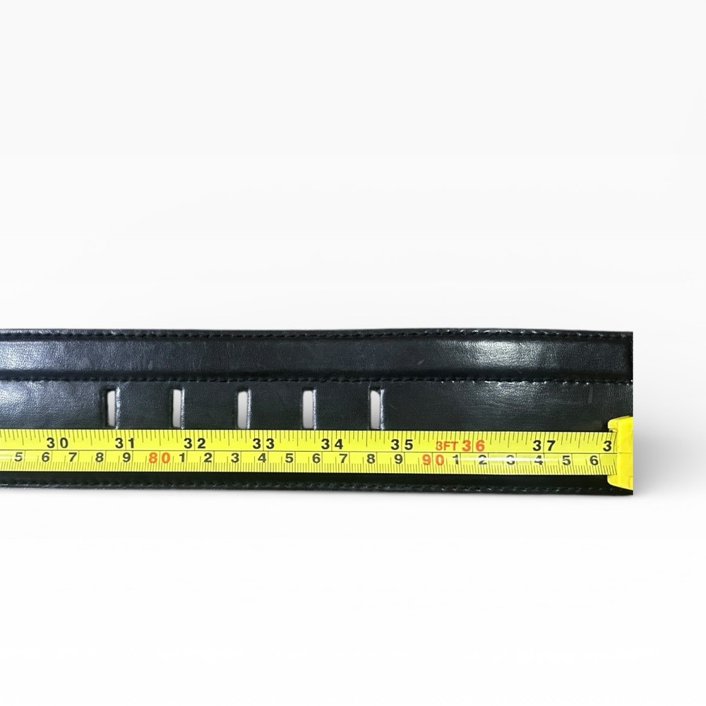 Antonio Melani Black Genuine Leather Wide Belt Women’s Size Medium - Picture 9 of 12